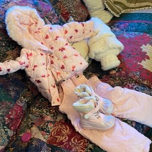 Full snow set for 12-18 months girl, ADORABLE